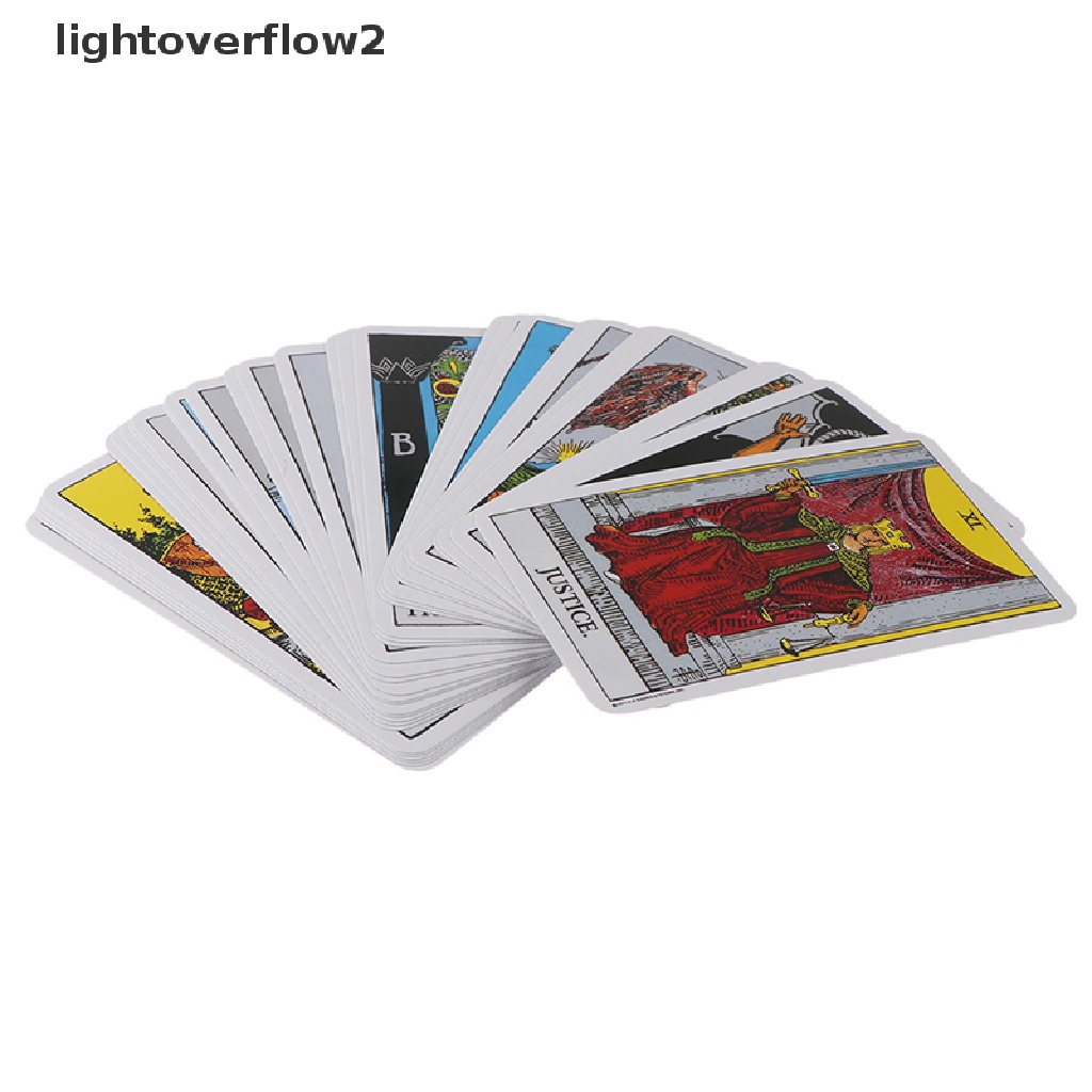 (lightoverflow2) 1 Kotak Kartu Tarot Magic Rider Edisi Misterius 78 Kartu Permainan