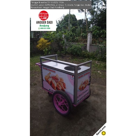 Rombong Dorong Almunium Non Etalase