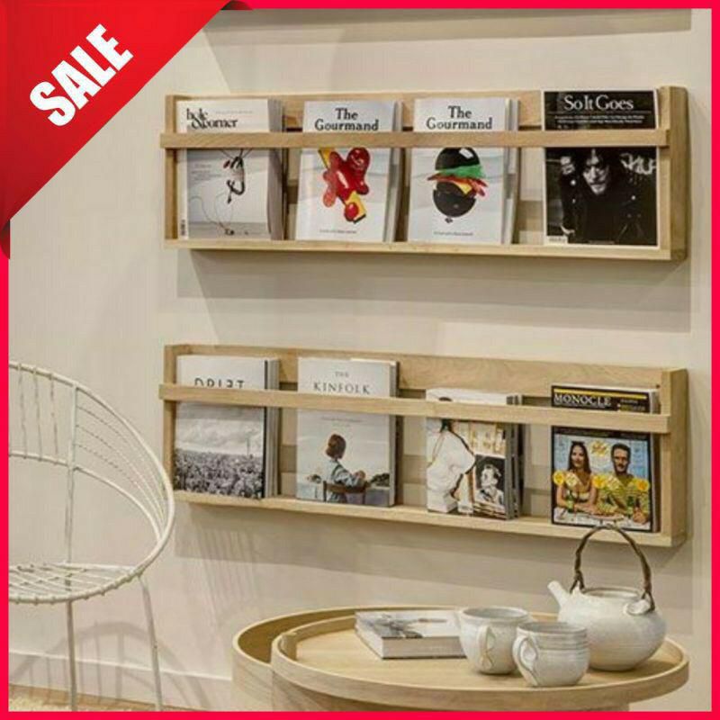 rak buku kayu /rak buku aesthetic / hiasan kamar cantik minimalis/rak buku serba guna