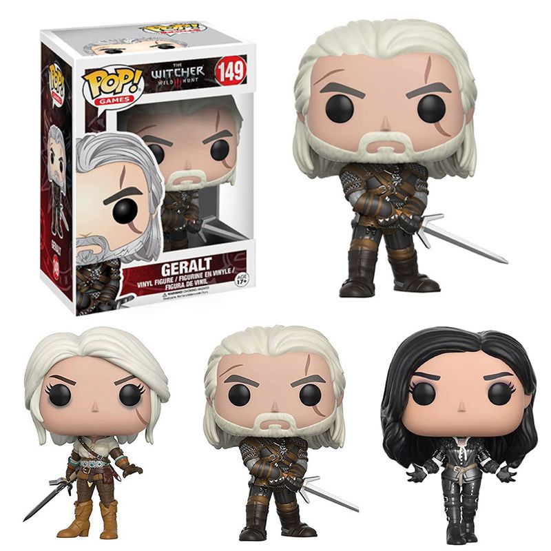 Witcher The3 Wild Hunt Funko Pop Ciri Geralt Yennefer Boneka Figure Mini Mainan Anak