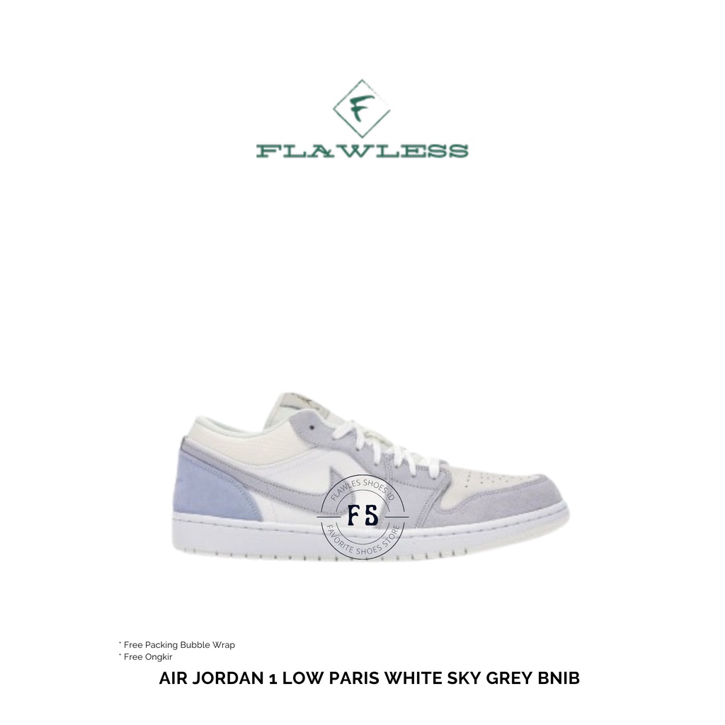 AIR JORDAN 1 LOW PARIS WHITE SKY GREY BNIB