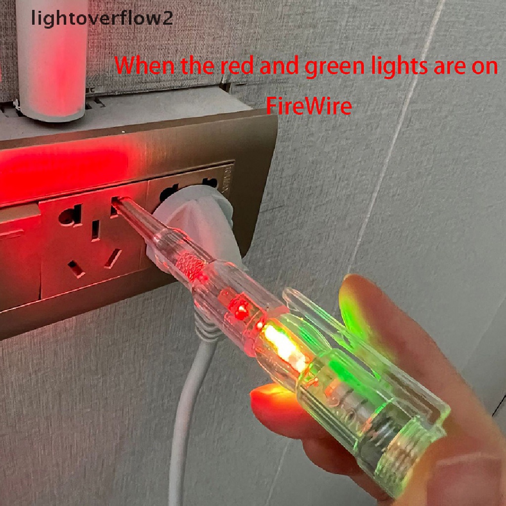 (lightoverflow2) Pena Tester Tegangan Induksi Power Dengan Lampu LED Terang (ID)