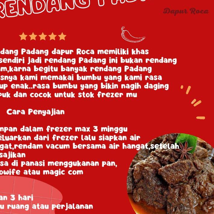 

COD✔️Rendang padang Halal&Enak by Dapur Roca 1000gr|KD8