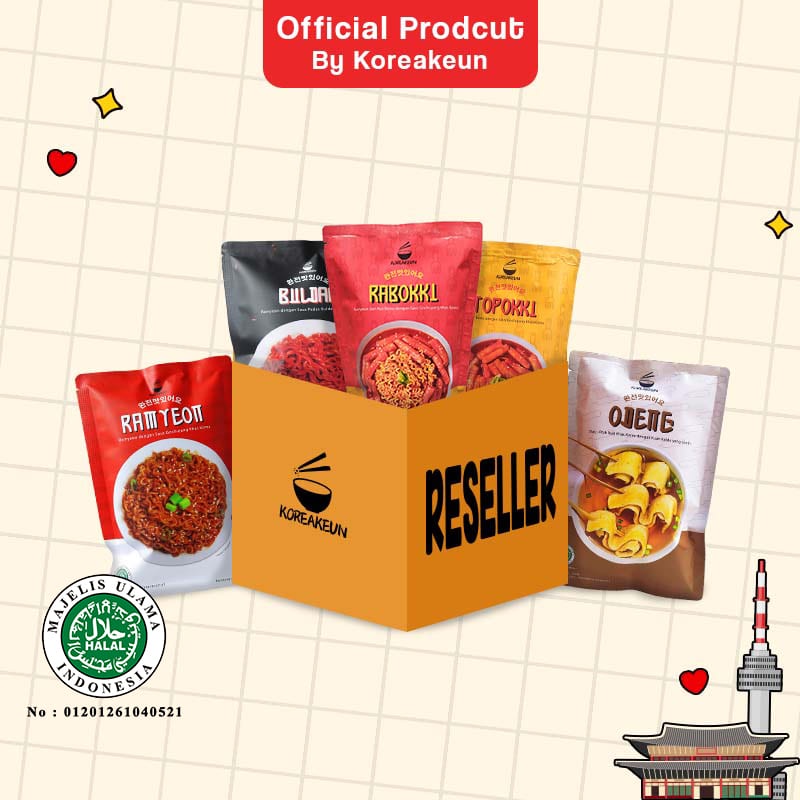 Paket Reseller Koreakeun Topokki Rabokki Buldak Ramyeon Popcorn