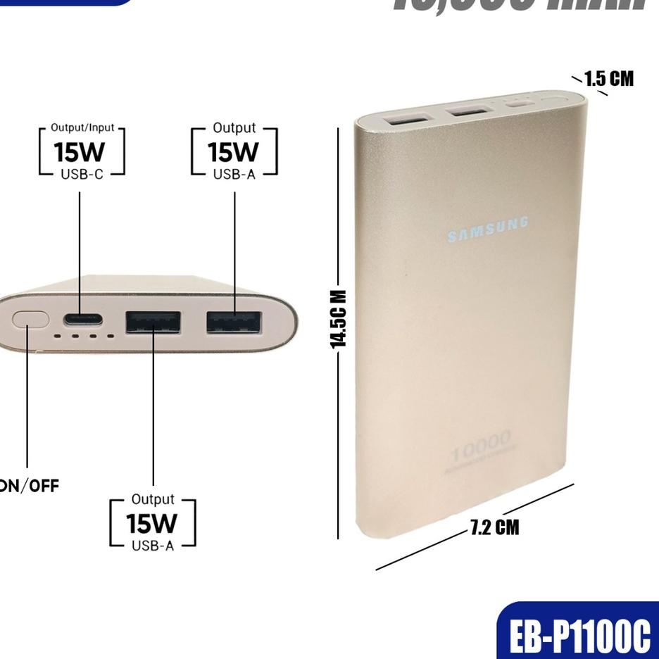 Pesan cepat--Powerbank Samsung 10000mAh Powercore 10000 mAh USB Type-C Power Bank SAMSUNG Original EB-P1100C