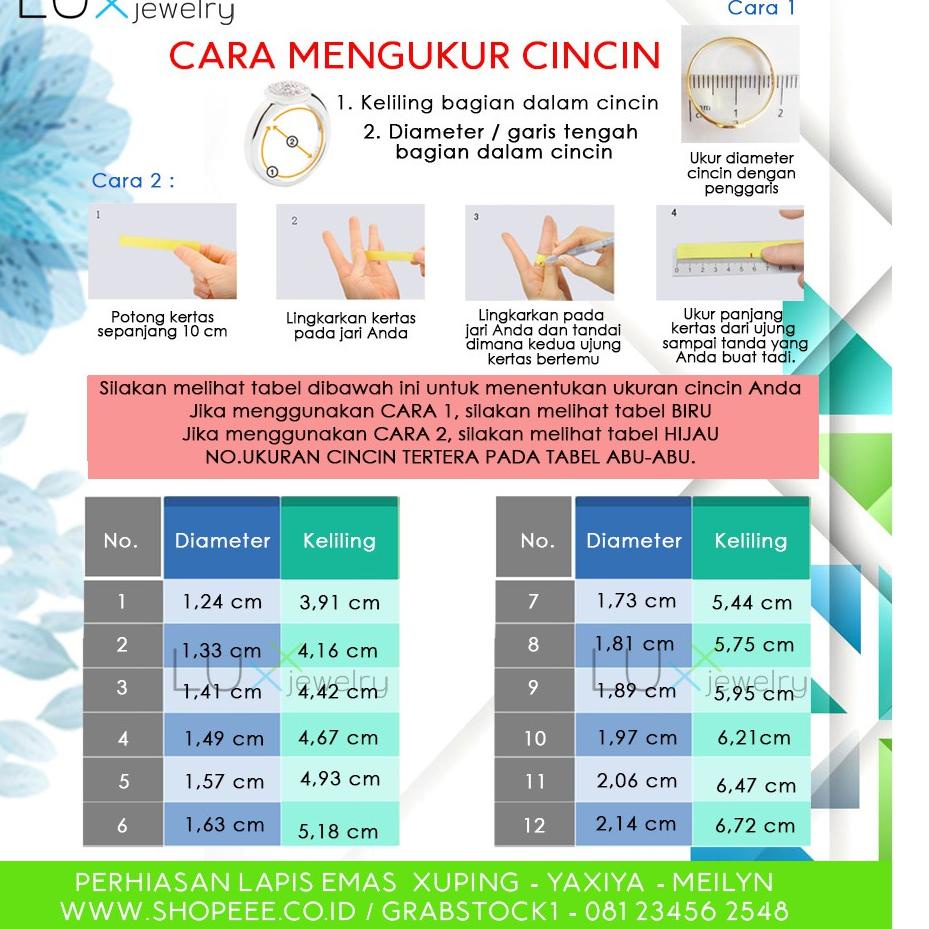 Viral CN 038 Cincin Jumbo Cincin Wanita Ukuran Besar Big Size Cincin Cantik Perhiasan Imitasi Lapis 