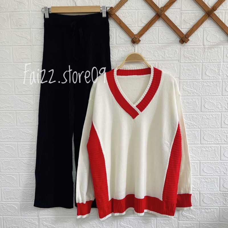 ONESET SWEATER RAJUT BTS/JIN SETELAN KULOT DAN ROK