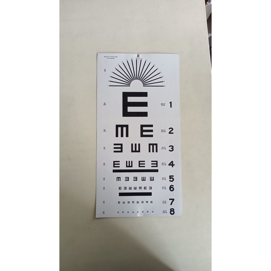 Snellen E Chart - Alat Terapi Pengelihatan
