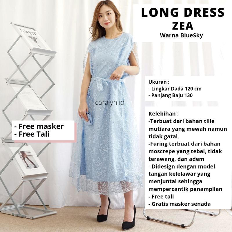 LONG DRESS TILE SUPER MEWAH ZEA DRESS KONDANGAN