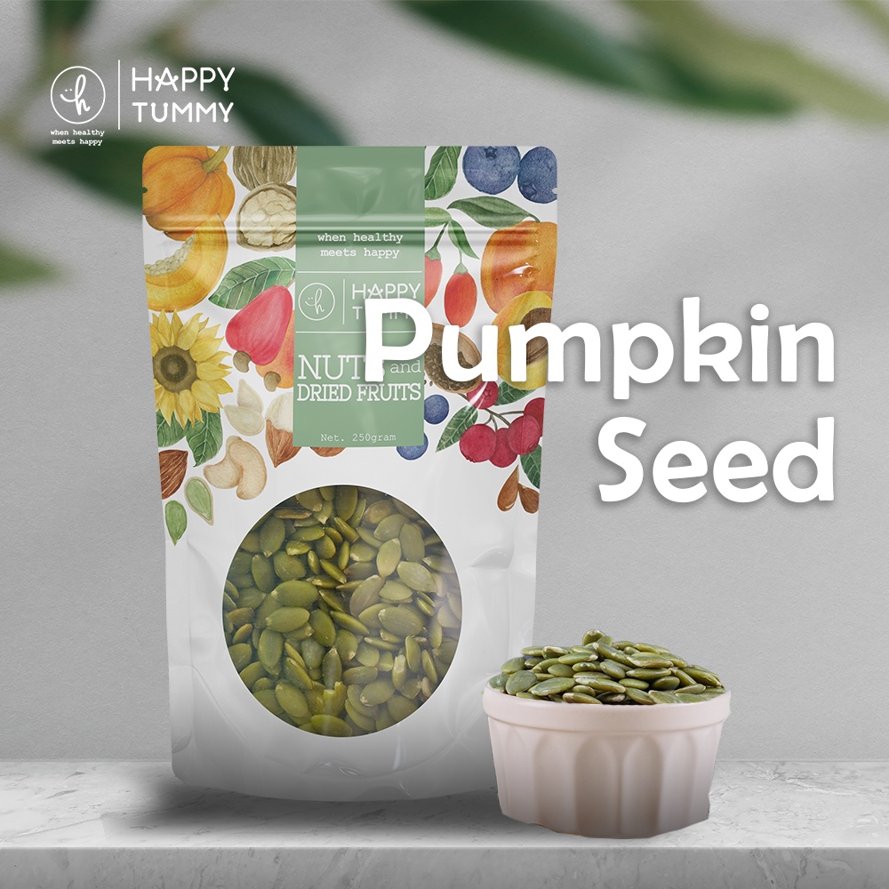 

Happy Tummy - Organic Food Pumpkin Seed 250gr - biji labu camilan sehat - pepita