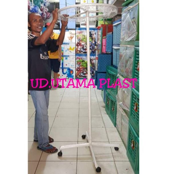 Murah.. JEMURAN BAJU BESI BULAT ANTI KARAT 05