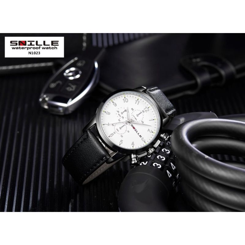 JAM TANGAN PRIA ORIGINAL SNILLE N1023 Waterproof TALI KULIT