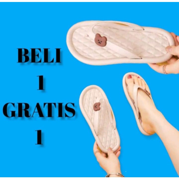 Sandal Jepit Wanita Panda Beli 1 GRATIS 1 !!