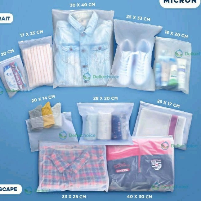 Plastik RESLETING TEBAL | Plastic Pouch Zipper Bag | Dompet Transparan | Plastik Sepatu Traveling | 