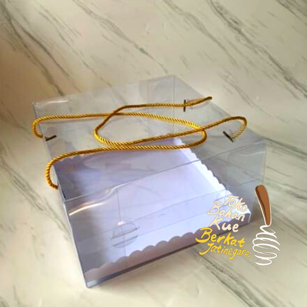MIKA TART HANDLE TALI 22X22X12CM / BOX MIKA / BOX CAKE