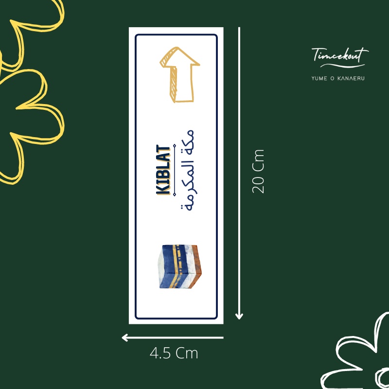 

STIKER KIBLAT LABEL PENUNJUK ARAH SHOLAT WATERPROOF