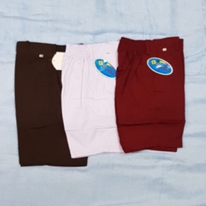 Celana Pendek Seragam Sekolah SD Merah / Putih / Coklat Pramuka Merk SERAGAM / BULOVA