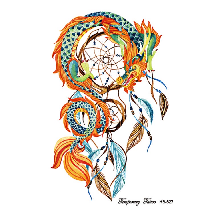 【BTI】Tato Sementara Tato Palsu Stiker Dream Catcher Warna Tahan Air Tato