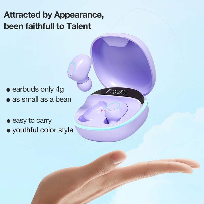 TWS M13 Macaron Headset Bluetooth 9D HIFI Stereo LED Display Sports Waterproof Wireless Earphone With Mic