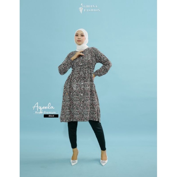 tunik aqeela promo hitam