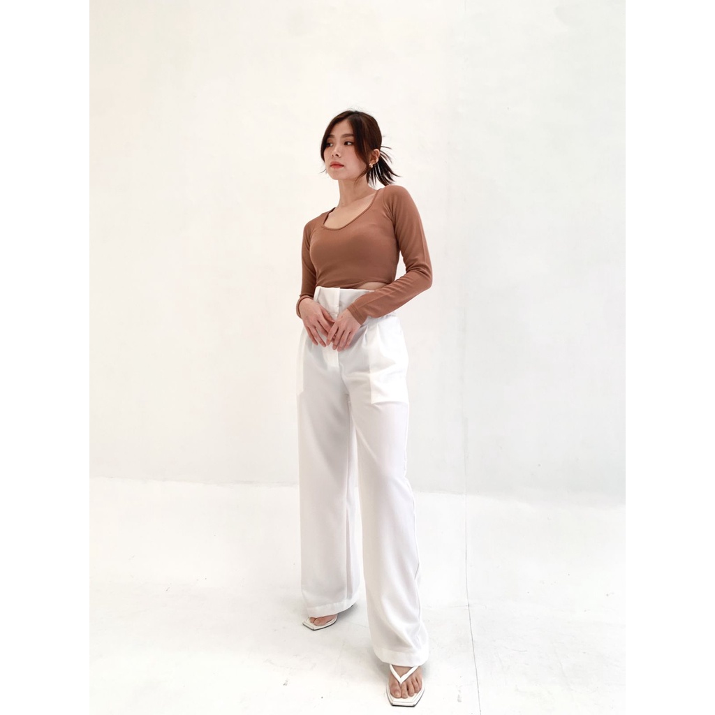 POTTIE - Gemma Cullotes Pants - Long Culottes High Waist