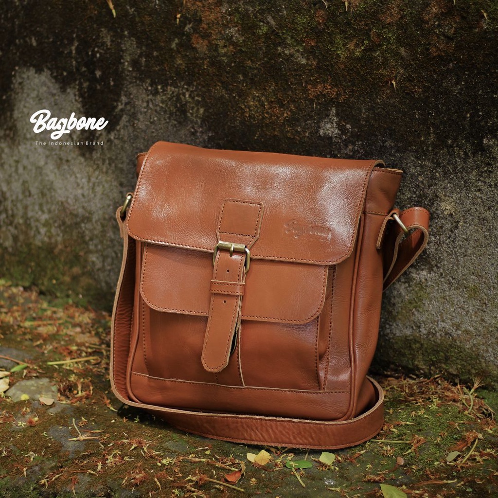 Bagbone Leather HUGO Slingbag kulit Full Grain | Tas Kulit Selempang kulit Fullgrain | Tas kulit lak