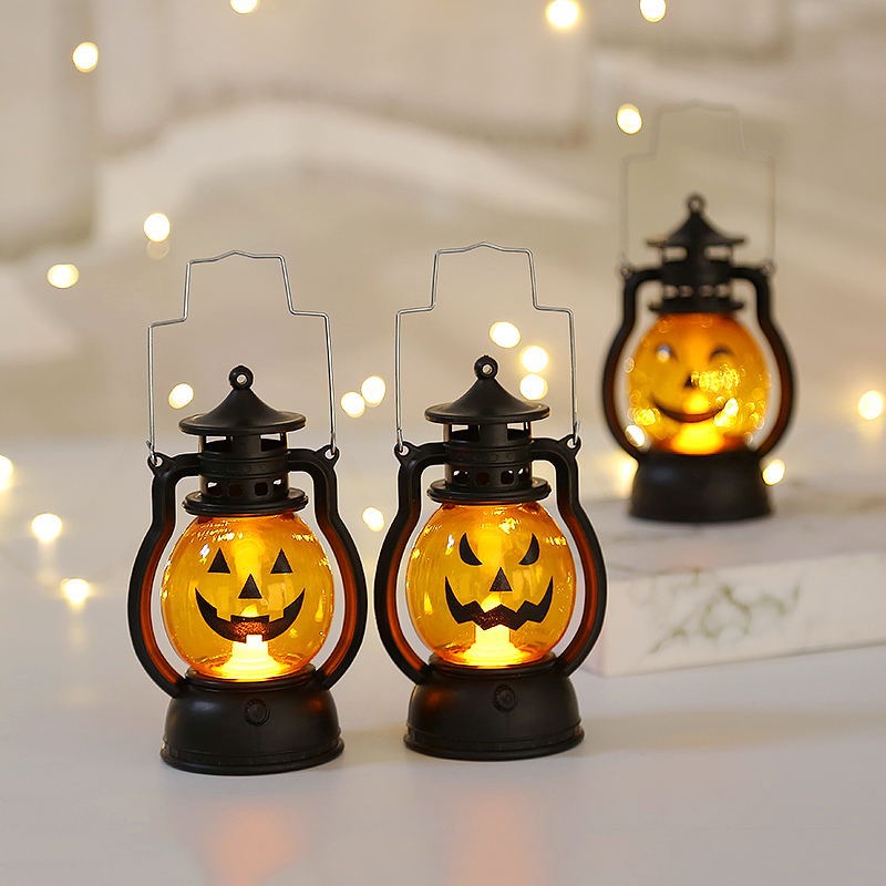 Lampu Minyak Desain Jack-o Untuk Dekorasi Halloween