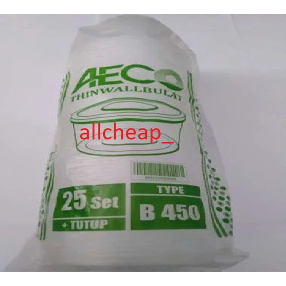 THINWALL BULAT WADAH MAKAN TEMPAT BOWL MICROWAVE AECO B450 25PCS - AECO B450