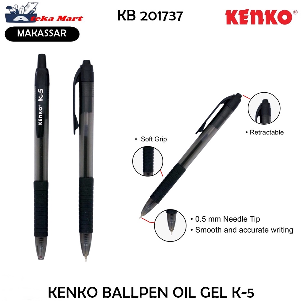 

[PCS] KENKO BALLPEN OIL GEL K-5 PENA MURAH