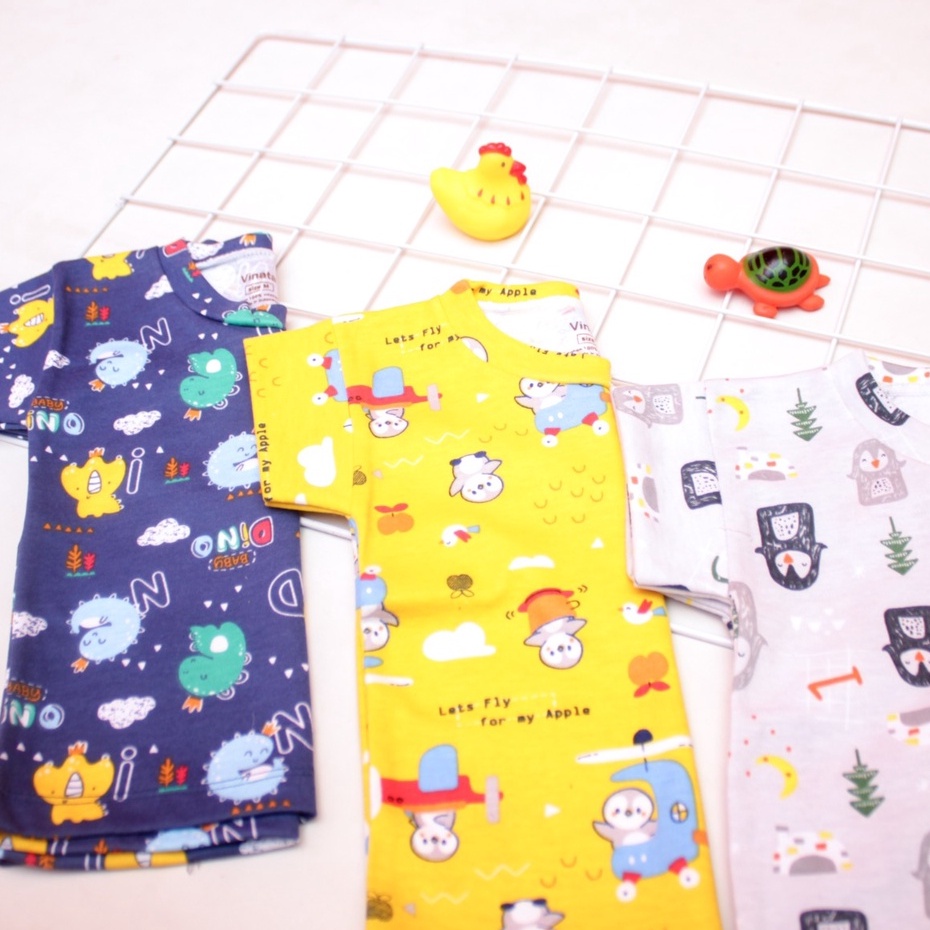 6 PCS KAOS OBLONG VINTATA FULL PRINT MOTIF TERBARU / KAOS BAYI VINATA