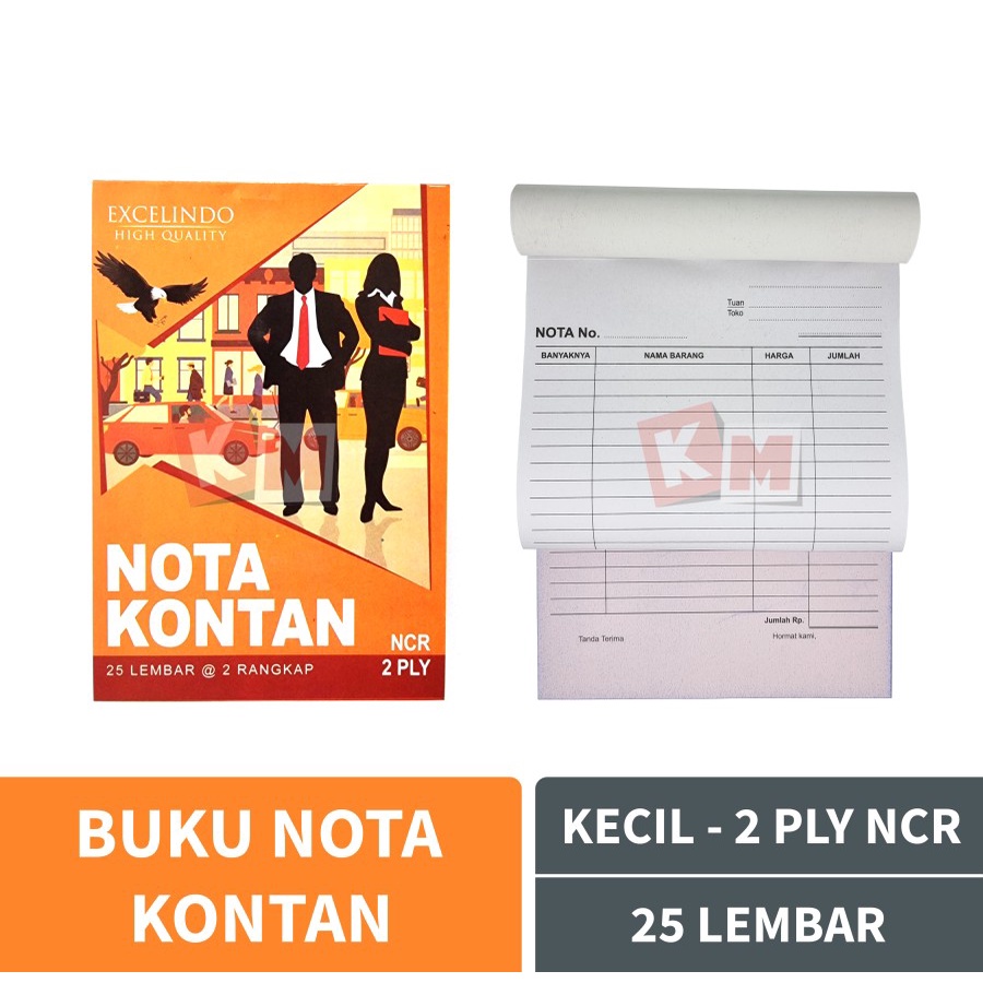 Buku Nota Kontan Kecil 2 Ply Rangkap Excelindo Isi 25 Lembar NK K2 NCR