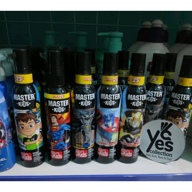 Cologne Anak Master Kids Parfum Spray 100 ml parfume Kid spiderman Supermen Badman Ben10 Captain Amerika Avengers Transformers karakter pahlawan