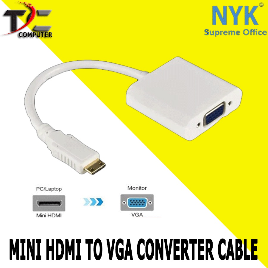 Converter Mini HDTV to VGA / HDTV Mini to VGA Converter Cable