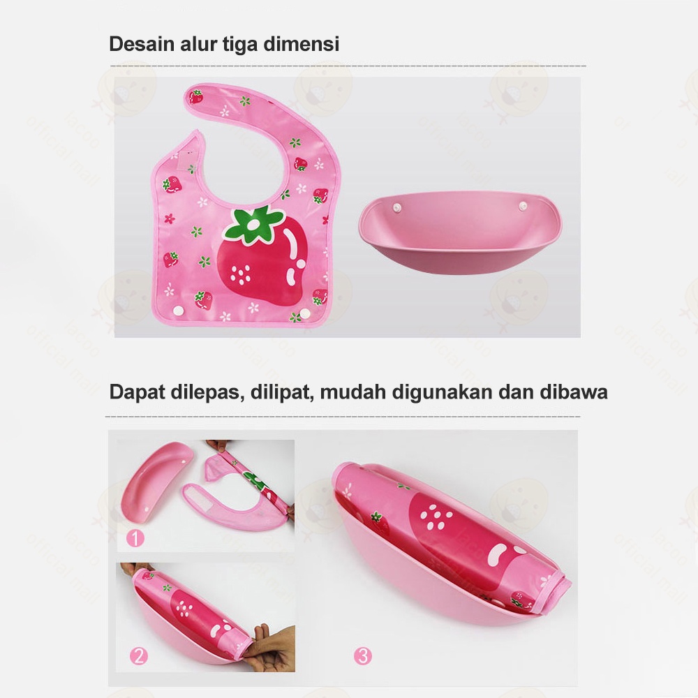 Lacoo Baby bibs bahan Eva Slabber bayi multifungsi Sleber air liur bayi tahan air