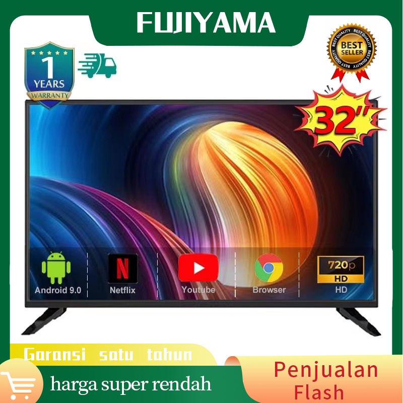 *Fujiyama* Smart TV LED 32 INCH TV  HD Ready Digital Android Televisi Murah Buat Monitor Pc/Gaming/Komputer Murah TV