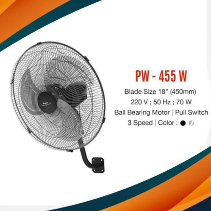 KIPAS ANGIN MASPION PW 455 W 18 WALL