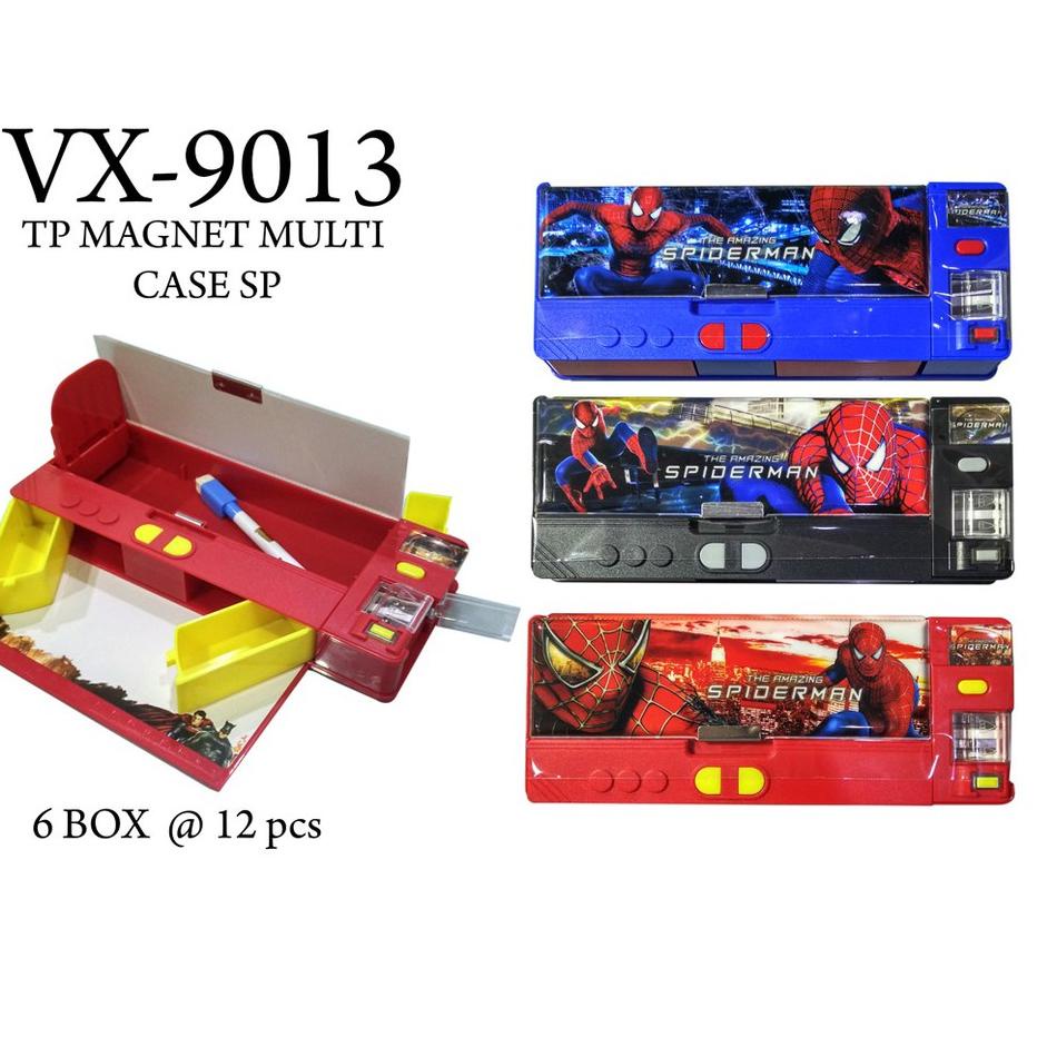 

Terlaris Tempat pensil anak cowok aesthetic kotak pensil magnet notif karakter superhero & isi white board/papan tulis VX-9013, 9014 ~