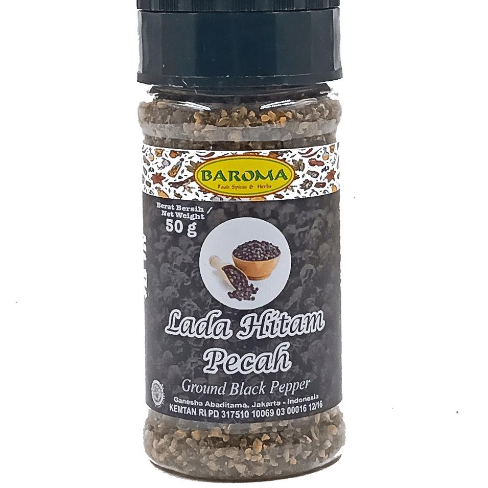 

Produk Ekslusif--Lada Hitam Pecah / Ground Black Pepper 50g - Baroma Bumbu Rempah