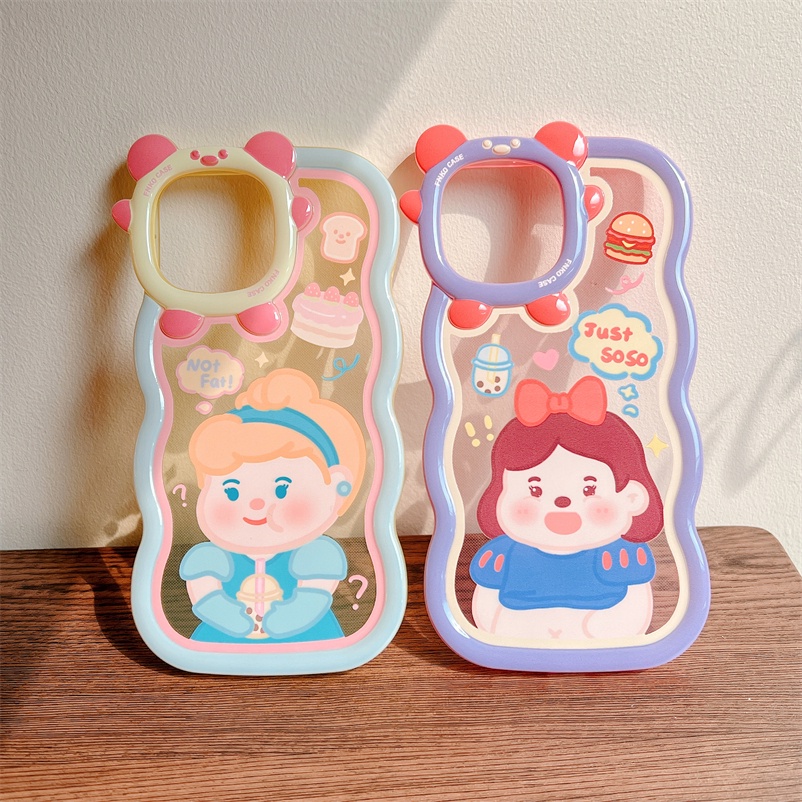 Soft Case Pelindung Motif Kartun Princess Monster Untuk iPhone 14 13 12 11 Pro Max X Xr Xs Max 7 8 6 6s Plus