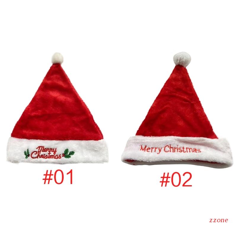 Topi Santa Bahan Plush Untuk Properti Pesta Natal