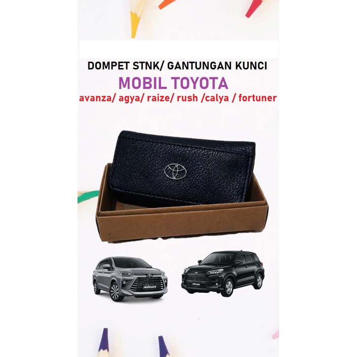 Mega Sale Dompet Gantungan Kunci stnk Mobil Dompet Mobil Oto TOYOTA STNK Gantungan Kunci Mobil Motor STNK Motif Kulit/ Agya Calya Avanza Veloz Rush Fortuner_MGM27