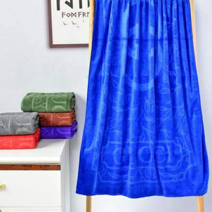 Harga Termurah Handuk Mandi Dewasa Motif Gucci Ukuran 70x140 cm Jumbo Polos Tebal Halus Lembut Murah