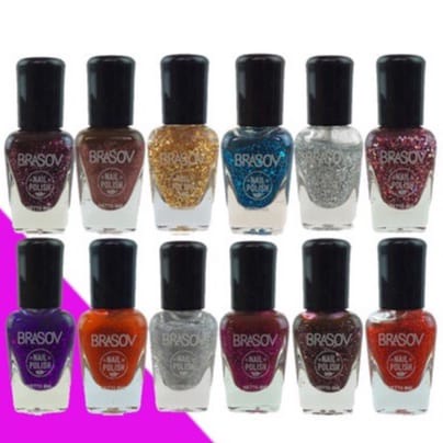 Brasov Cat Kuku Nail Polish Glitter 8 ml Kosmetik Arjuna