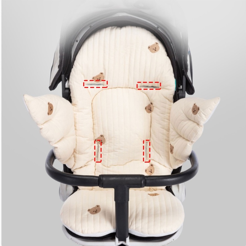 Mary Babys Stroller Cushion Soft Babys Pushchair Seat Liner Pram Penyangga Kepala &amp; Tubuh