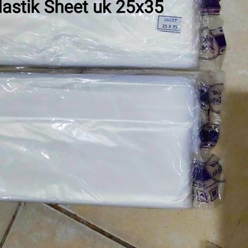

Plastik Sheet uk 25x35 (isi 5 bks), Plastik lembaran/alas nasi