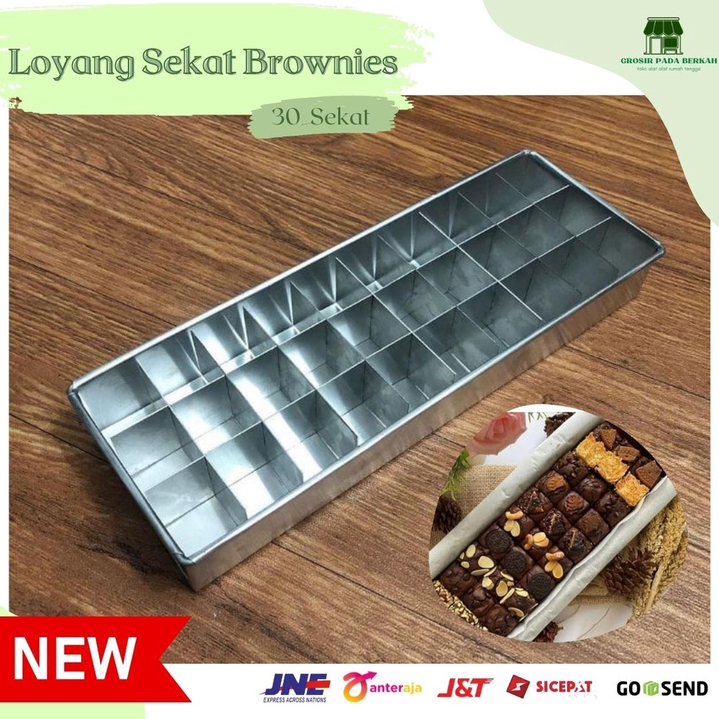 Loyang Brownies Sekat Persegi Berkualitas/ Cetakan Brownies Sekat 30