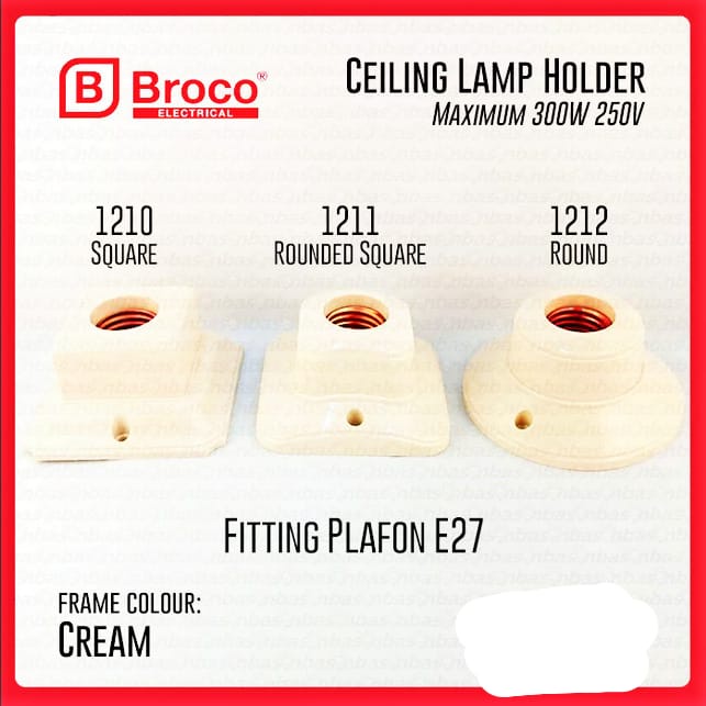 Fitting Lampu Tempel Plafon E27 BROCO