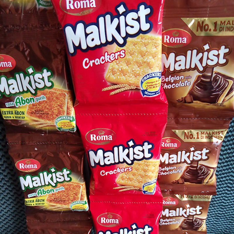 PCS - Roma Malkist Biskuit All Variant Crackers Manis Belgian Chocolate Abon Gurih n Lain