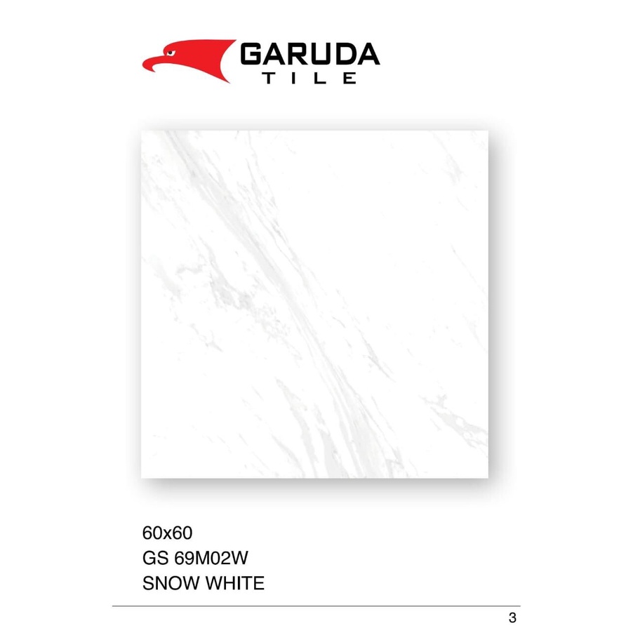 Jual GRANITE LANTAI 60x60 GS69M02W SNOW WHITE / GARUDA TILE/ GLOSSY