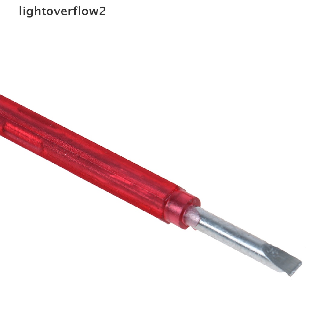 (lightoverflow2) Obeng test pen Elektrik 100-220V Dengan Indikator Voltase